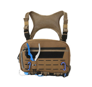 حقيبة صدر تكتيكية للجري للجنسين مع سحاب للسفر والمشي لمسافات طويلة وركوب الدراجات والتمارين الرياضية - Product Image 3