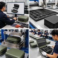 Étui rigide pour drone en EVA, antichoc, sac de transport et de rangement avec insert en mousse personnalisé, plusieurs compartiments, sangle de transport, OEM ODM
