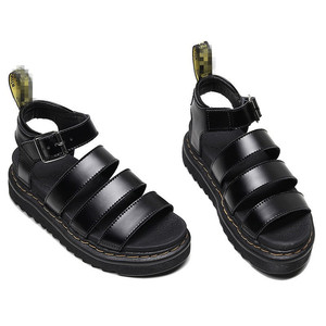 Sandales d'été pour femmes en cuir véritable, style romain à boucle, à bout ouvert, respirantes, à semelle épaisse, pour la marche - Product Image 2