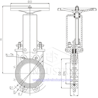 Vanne à opercule pneumatique HT200 QT450 DN50-DN3200 personnalisée OEM en gros