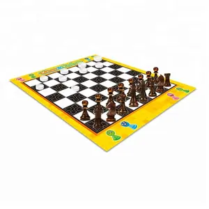 Açık dama halı 2 oyuncu haddeleme satranç tahtası oyunu
