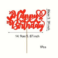 Décoration de gâteau d'anniversaire scintillante, décoration de gâteau d'anniversaire faite à la main, fournitures pour fête d'anniversaire/anniversaire