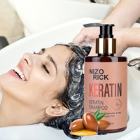 Shampoo à la kératine NIZO RICK 200 ml avec huile d'argan et huile de coco, soin profond pour cheveux secs et abîmés, étiquette privée OEM ODM