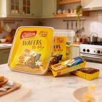 Nouveauté Boîte d'emballage transparente écologique pour bonbons, biscuits, snacks, pâtisserie, boîte de rangement carrée avec boucle de sécurité