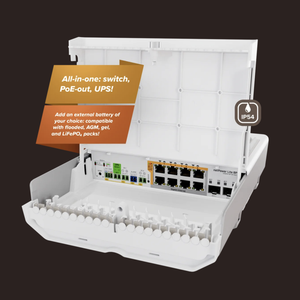 Switch PoE Mikrotik NetPower Lite 8P de 24 Puertos y 420 Gbps de Capacidad, SwOS Lite CSS610-8P-2S+OUT - Product Image 3