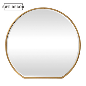 SWT Coucher <span class=keywords><strong>de</strong></span> <span class=keywords><strong>Soleil</strong></span> Design Salle <span class=keywords><strong>De</strong></span> <span class=keywords><strong>Bain</strong></span> Miroir Encadré En Métal Feuille D'or Miroir <span class=keywords><strong>Suspendu</strong></span> <span class=keywords><strong>De</strong></span> Haute Qualité - Product Image 2
