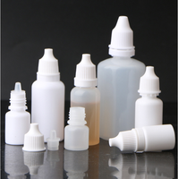 Flacon compte-gouttes transparent de 5/10/15/20 ml avec bouchon blanc pour médicaments liquides