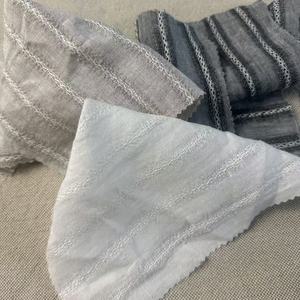 Stone Washed European Flax Jacquard Dobby <strong>Linen</strong> Fabric - Product Image 2