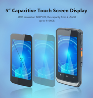 Geshem Zebra NFC 4GB IP65 Octa Core 5.0" Escáner de Código de Barras Industrial Portátil Robusto con WiFi, GPS y Lector de Huellas Dactilares