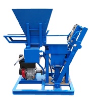 Brique de sol d'argile rouge matière première brique hydraulique diesel à petite échelle faisant des machines