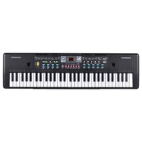 61 Keys USB Electronic Organ Kids Electric Piano with Microphone Black Digital Music LED Display Electronic Keyboard