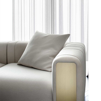 Canapé modulable extensible haut de gamme en tissu pour salon, style villa italienne, personnalisable pour hôtel de loisirs
