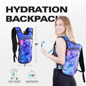 Sac à dos d'hydratation avec poche à eau <span class=keywords><strong>de</strong></span> 2 L, léger et isolant, idéal pour les festivals, les raves, la randonnée et l'escalade - Product Image 6