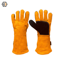 Gants de soudage en cuir de vache renforcé résistant à la chaleur et au feu, plusieurs couleurs, 30 cm, 35 cm, peau de chèvre/mouton, TIG MIG