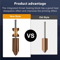 Pour buse FlashForge Ad5x HTR 550 ° Accessoires Ad5x à débit élevé 0,25 0,4 0,6 0,8 32 mm³/s, tête d'impression Ad5x à déconnexion rapide, durcie C