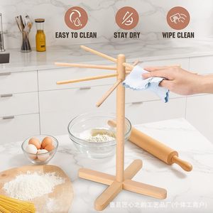 Le charme de l'artisanat : Séchoir à pâtes en bois naturel, 1 niveau, pour la cuisine - Product Image 2