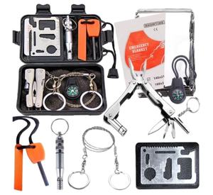 <span class=keywords><strong>Kit</strong></span> de equipo de supervivencia de emergencia barato de suministro de fábrica, silbato de supervivencia al aire libre, alicates multifuncionales, <span class=keywords><strong>kit</strong></span> de camping ligero - Product Image 1