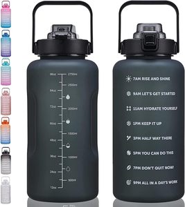 Bouteille d'eau de sport ou de gym en plastique grande capacité pour l'été, avec marqueur de temps, idéale pour les voyages et la vente en gros - Product Image 1