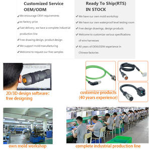 Connecteur M12 pour montage sur panneau : Codage L, Mâle-Femelle, 4 ou 5 pôles, Courant 16A, IP67, Câble PVC <span class=keywords><strong>de</strong></span> 0,5 m (longueur personnalisable) - Product Image 5