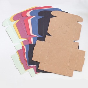 Colorful <b>small</b> kraft paper folding <b>gift</b> box with die-cutting window, customizable according to needs - Product Image 3
