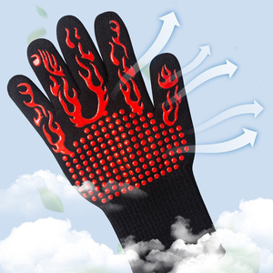 1472 ° Guantes de barbacoa F Extreme resistentes al calor, de silicona antideslizante, para horno, barbacoa, chimenea, cocina y ahumador. - Product Image 2