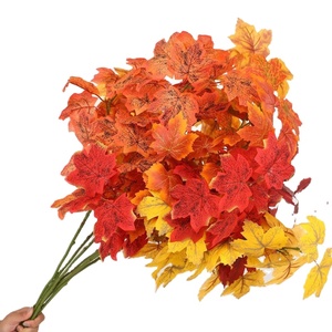 Branches décoratives artificielles <span class=keywords><strong>en</strong></span> feuilles d'érable, feuillage réaliste d'<span class=keywords><strong>automne</strong></span>, <span class=keywords><strong>en</strong></span> plastique pour aménagement paysager et création d'arbres extérieurs - Product Image 3