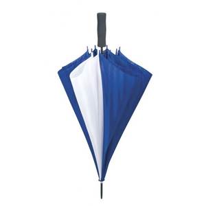 Paraguas Azul con Segmentos Blancos, Doble Toldo, Semi-Automático, Diseño Casual Tradicional, Apertura Automática, Promocional - Product Image 2