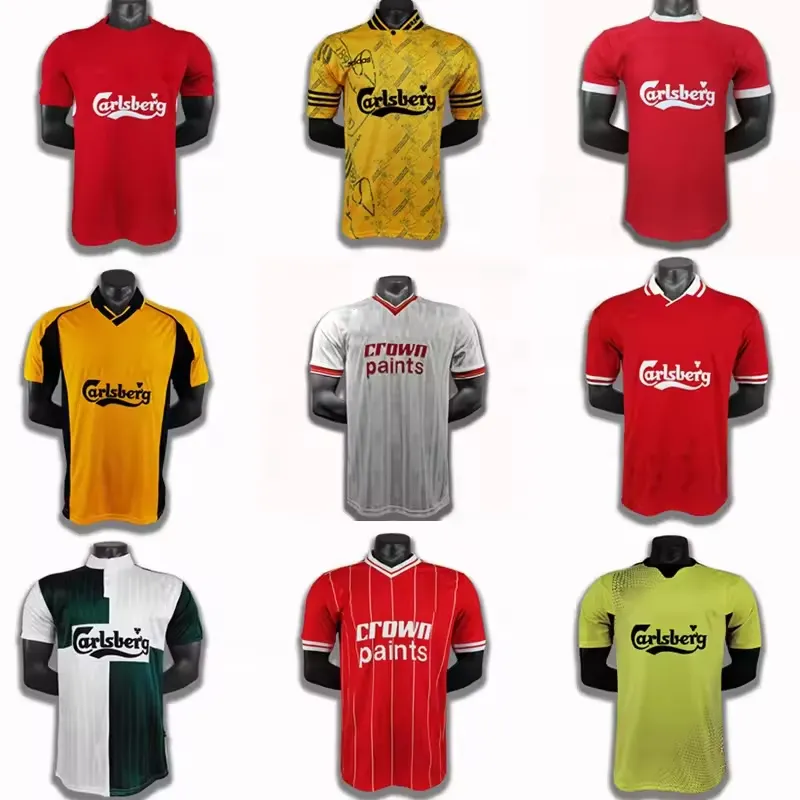 Conjuntos de camisetas de fútbol para niños y adultos de secado rápido, kits de equipo, uniforme de fútbol, camisetas de fútbol clásicas Retro