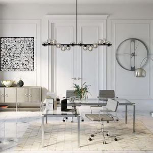<span class=keywords><strong>Suspension</strong></span> Scala Balls-Barre linéaire en laiton avec globes d'ambre soufflé, lustre de salle à manger moderne pour île, loft, <span class=keywords><strong>salon</strong></span> - Product Image 2