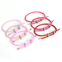 Bracelet DIY de style simple, fermoir coulissant réglable de luxe, bracelet en corde coloré, bracelet en acier inoxydable imperméable