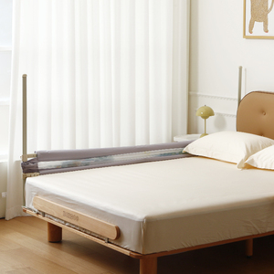 Sponda <span class=keywords><strong>Letto</strong></span> Pieghevole Multifunzionale in Metallo per Bambini e Neonati 1-4 Anni, <span class=keywords><strong>Barriera</strong></span> di Sicurezza per Bambini - Product Image 5