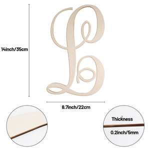 DIY Peinture Porte Cintre Décoration Murale Alphabet Anniversaire Mariage Décoration <span class=keywords><strong>Calligraphie</strong></span> Vigne Monogramme Bois Lettres - Product Image 6