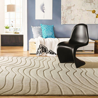 Formes variées, pas de MOQ, design personnalisé, tapis en laine tufté à la main, bouclé