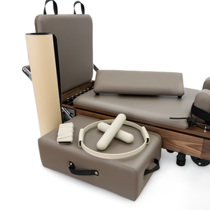 Cama Plegable Portátil de Madera de Nogal, Madera Oscura, para el Hogar, Máquina de Pilates Reformer Plegable - Product Image 6