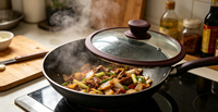 Couvercle de pot en verre à bord large en silicone de qualité alimentaire, résistant à la chaleur, anti-débordement, hermétique, écologique, compatible four, pour la cuisine domestique
