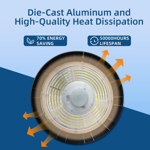 Pencahayaan industri komersial 100W 150W 200W IP65 lampu <span class=keywords><strong>LED</strong></span> UFO bulat Teluk tinggi untuk gudang & bengkel - Product Image 3