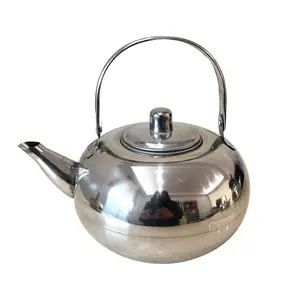 Hanfa chaleira de chá de aço inoxidável, chaleira de sopa metálica para viagem, utensílio de cozinha em aço inoxidável