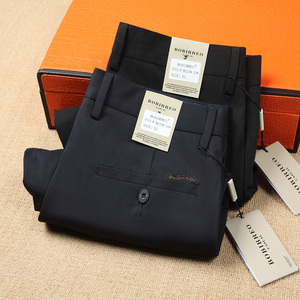 Pantaloni Casual da Uomo di Lusso Leggero, Taglio Sottile Primaverile <span class=keywords><strong>e</strong></span> Autunnale, Antipiega, Senza Stiratura, Gamba Dritta - Product Image 6