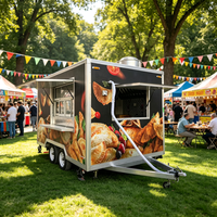 Remorque-chariot de vente de hot-dogs et de frites en tôle galvanisée certifiée CE pour usine de fabrication et magasin alimentaire