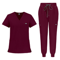 Offre Spéciale – Ensemble d'uniformes médicaux roses respirants avec taille élastique pour infirmières et personnel de clinique dentaire – Vente en gros