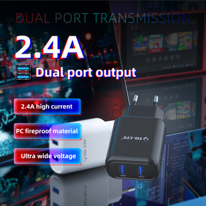 <span class=keywords><strong>ปลั๊ก</strong></span> EU 2 พอร์ต USB กำลังไฟ 12 วัตต์ 2.4 แอมป์ ที่ชาร์จโทรศัพท์มือถือ 5V 2.4A สำหรับสมาร์ทโฟน - Product Image 5