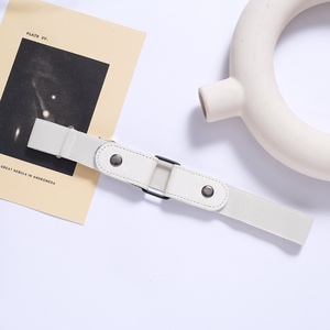 Venta al por mayor 3 CM de ancho cinturones elásticos para mujeres/hombres cinturón de tela <span class=keywords><strong>Invisible</strong></span> sin hebilla cinturón elástico para pantalones de mezclilla - Product Image 5