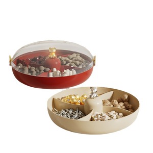 Plateau à fruits rond avec couvercle magnétique pour le rangement des collations lors de fêtes, utilisation en cuisine - Product Image 3