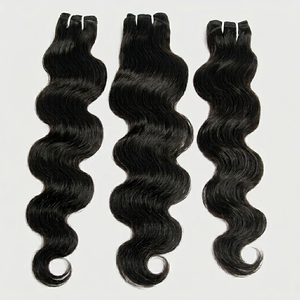 Extensiones de Cabello Humano Remy Indio Virgen 100% Sin Procesar, Suavidad Natural Permanente, Doble Trama a Máquina - Product Image 1