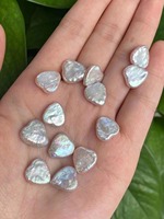 Perle d'eau douce en forme de cœur Baroque, 10-11mm, perle d'eau douce en vrac avec demi-trou ou sans trou percé, perles de bricolage