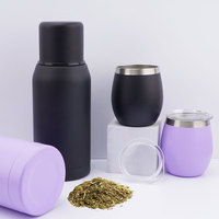 25oz 8oz ensembles bouteille thermos pour mate avec poignée 304 18/8 acier inoxydable Yerba Container Yerba Mate Gourde
