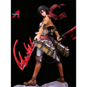 Figura de Acción de PVC de 15CM del Anime Ataque a los Titanes, <span class=keywords><strong>Cosplay</strong></span> de <span class=keywords><strong>Mikasa</strong></span> Eren Rivaille, Poses Intercambiables - Product Image 6