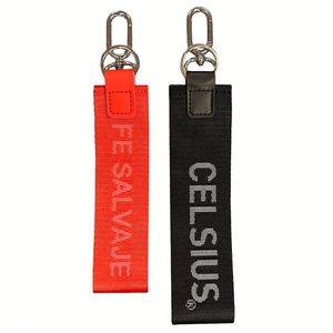 Custom Multi Function Jacquard Nylon Keychain New Style Fashion Convenient Short Wrist Strap Nylon Keychain Jacquard Logo - Product Image 2