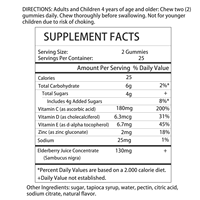 Gummies de sureau noir en gros avec vitamine C, zinc et sodium – Complément alimentaire pour soutenir la santé immunitaire