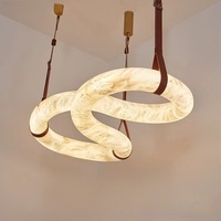 Lustre moderne en albâtre espagnol Infinity, luminaire suspendu LED pour hôtel, villa, plafonnier Infinity de luxe, télécommande